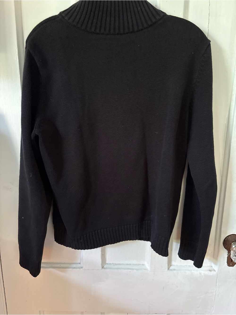 Half-Zip Black Ralph Lauren Sweater with Embroidered Crest - Picture 6 of 6